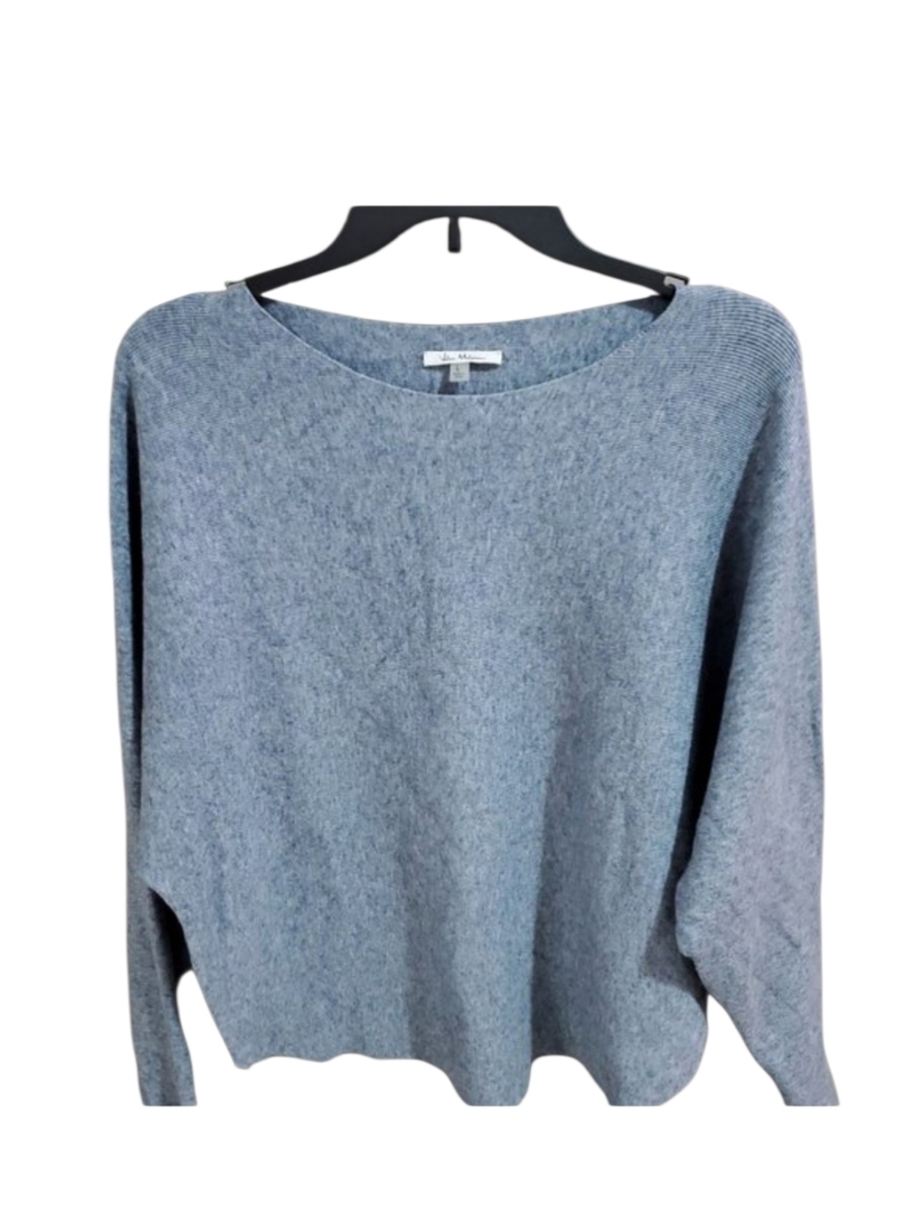 Vila Milano womens top sweater tight knit blue SZ L
